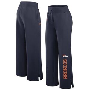 Nike Women's XL‎ Navy Blue Denver Broncos NFL Phoenix Casual Wide Leg Pants NWT